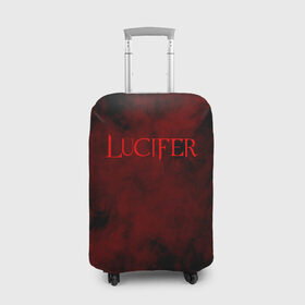 Чехол для чемодана 3D с принтом LUCIFER (КРЫЛЬЯ) , 86% полиэфир, 14% спандекс | двустороннее нанесение принта, прорези для ручек и колес | demons | lucifer | title | люцифер | надпись