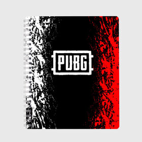 Тетрадь с принтом PUBG , 100% бумага | 48 листов, плотность листов — 60 г/м2, плотность картонной обложки — 250 г/м2. Листы скреплены сбоку удобной пружинной спиралью. Уголки страниц и обложки скругленные. Цвет линий — светло-серый
 | battle royal | playerunknowns battlegrounds | pubg | пабг | пубг