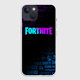 Чехол для iPhone 13 с принтом FORTNITE ,  |  | borderlands | call of duty | counter strike | cs go | dark souls | devil may cry | dmc | face | fallout | far cry | stalker | tes | the elder scrolls | the last of us | the witcher | warframe | watch dogs | варфрейм | ведьмак | масс эффект |