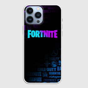 Чехол для iPhone 13 Pro Max с принтом FORTNITE ,  |  | borderlands | call of duty | counter strike | cs go | dark souls | devil may cry | dmc | face | fallout | far cry | stalker | tes | the elder scrolls | the last of us | the witcher | warframe | watch dogs | варфрейм | ведьмак | масс эффект |