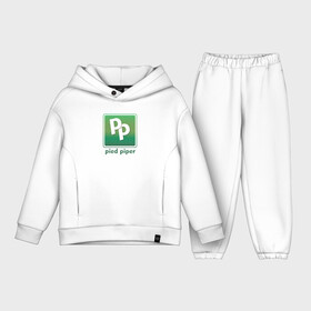 Детский костюм хлопок Oversize с принтом Pied Piper ,  |  | company | geek | logo | nerd | pied | piper | series | silicon valley | uniform | ботаники | вымышленная компания | гики | компания | логотип | пегий дудочник | программисты | сериал | силиконовая долина | форма