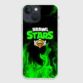 Чехол для iPhone 13 mini с принтом BRAWL STARS | БРАВЛ СТАРС ЗЕЛЁНЫЙ ОГОНЬ ,  |  | brawl stars | bull | colt | leon | stars | берли | бо | брок | ворон | джесси | динамайк | дэррил | кольт | леон | мортис | нита | пайпер | пенни | поко | пэм | рикошет | спайк | тара | фрэнк | шелли | эль примо