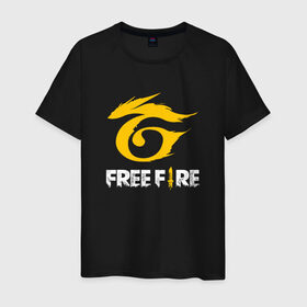 Мужская футболка хлопок с принтом GARENA FREE FIRE , 100% хлопок | прямой крой, круглый вырез горловины, длина до линии бедер, слегка спущенное плечо. | free fire | garena | garena free fire | гарена | гарена фри фаер | фри фаер