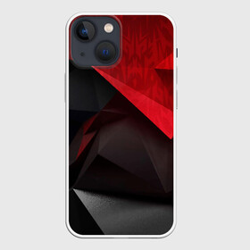 Чехол для iPhone 13 mini с принтом Red  Black ,  |  | 3d | 3д | black | red | texture | геометрия | красно черное | красный | текстуры | фигуры | черный