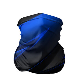 Бандана-труба 3D с принтом Blue and Black , 100% полиэстер, ткань с особыми свойствами — Activecool | плотность 150‒180 г/м2; хорошо тянется, но сохраняет форму | Тематика изображения на принте: 3d | 3д | black | blue | texture | геометрия | красно синее | синий | текстуры | фигуры | черный