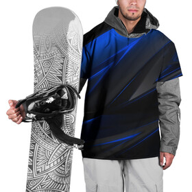 Накидка на куртку 3D с принтом Blue and Black , 100% полиэстер |  | 3d | 3д | black | blue | texture | геометрия | красно синее | синий | текстуры | фигуры | черный