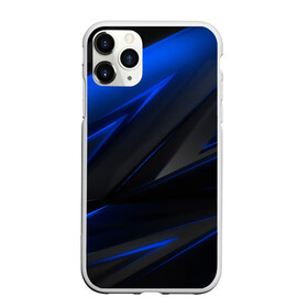 Чехол для iPhone 11 Pro матовый с принтом Blue and Black , Силикон |  | 3d | 3д | black | blue | texture | геометрия | красно синее | синий | текстуры | фигуры | черный