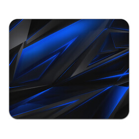 Коврик для мышки прямоугольный с принтом Blue and Black , натуральный каучук | размер 230 х 185 мм; запечатка лицевой стороны | 3d | 3д | black | blue | texture | геометрия | красно синее | синий | текстуры | фигуры | черный