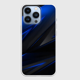 Чехол для iPhone 13 Pro с принтом Blue and Black ,  |  | 3d | 3д | black | blue | texture | геометрия | красно синее | синий | текстуры | фигуры | черный
