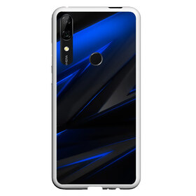 Чехол для Honor P Smart Z с принтом Blue and Black , Силикон | Область печати: задняя сторона чехла, без боковых панелей | 3d | 3д | black | blue | texture | геометрия | красно синее | синий | текстуры | фигуры | черный