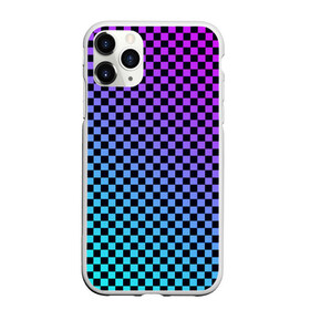Чехол для iPhone 11 Pro матовый с принтом Checkerboard gradient , Силикон |  | checkerboard | gradient | бойчик | градиент | клетка. ячейка | орнамент | френдзона | шахматная. доска | шашечки