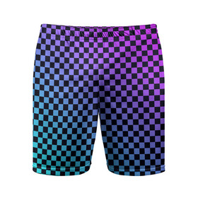 Мужские шорты спортивные с принтом Checkerboard gradient ,  |  | checkerboard | gradient | бойчик | градиент | клетка. ячейка | орнамент | френдзона | шахматная. доска | шашечки