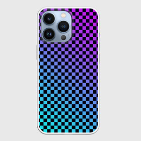 Чехол для iPhone 13 Pro с принтом Checkerboard gradient ,  |  | checkerboard | gradient | бойчик | градиент | клетка. ячейка | орнамент | френдзона | шахматная. доска | шашечки