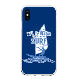 Чехол для iPhone XS Max матовый с принтом Surf , Силикон | Область печати: задняя сторона чехла, без боковых панелей | surf | wind | wind surfing | windsurfing | винд серфинг | виндсерфинг | экстрим