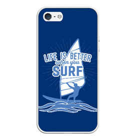 Чехол для iPhone 5/5S матовый с принтом Surf , Силикон | Область печати: задняя сторона чехла, без боковых панелей | surf | wind | wind surfing | windsurfing | винд серфинг | виндсерфинг | экстрим