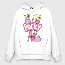 Мужское худи Oversize хлопок с принтом KAWAII POCKY , френч-терри — 70% хлопок, 30% полиэстер. Мягкий теплый начес внутри —100% хлопок | боковые карманы, эластичные манжеты и нижняя кромка, капюшон на магнитной кнопке | kawaii | kawaii pocky | pocky | pocky купить | pocky палочки | кавай | японские pocky