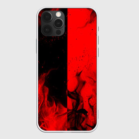 Чехол для iPhone 12 Pro Max с принтом BLACK RED FIRE , Силикон |  | bright | fire | flame | heat | light | wildfire | искры | огненный | огонь | пламя | пожар
