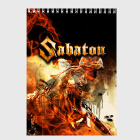 Скетчбук с принтом Sabaton , 100% бумага
 | 48 листов, плотность листов — 100 г/м2, плотность картонной обложки — 250 г/м2. Листы скреплены сверху удобной пружинной спиралью | heavy | metal | power | sabaton | метал | пауэр | сабатон | хэви