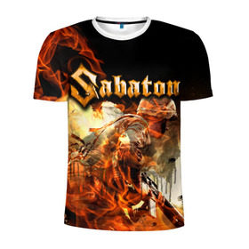 Мужская футболка 3D спортивная с принтом Sabaton , 100% полиэстер с улучшенными характеристиками | приталенный силуэт, круглая горловина, широкие плечи, сужается к линии бедра | heavy | metal | power | sabaton | метал | пауэр | сабатон | хэви