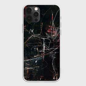 Чехол для iPhone 12 Pro Max с принтом Dark brush , Силикон |  | black | brush | texture | краски | мазки | раскраска | текстуры | черный