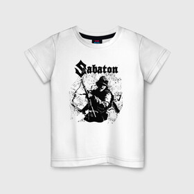 Детская футболка хлопок с принтом Sabaton , 100% хлопок | круглый вырез горловины, полуприлегающий силуэт, длина до линии бедер | battle metal | primo victoria | sabaton | the art of war | the great war | группа | йоаким броден | латный ботинок | метал | пауэр | рыцарские доспехи | сабатон | собатон | хэви