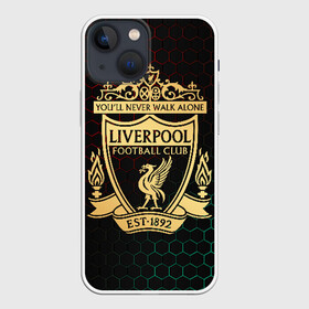 Чехол для iPhone 13 mini с принтом Ливерпуль ,  |  | liverpool | liverpool fc | ynwa | you never walk alone | ливерпуль | фан ливерпуля | фанатская | футбол | футболист | футбольный клуб | энфильд