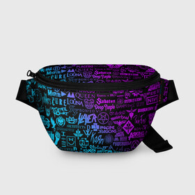 Поясная сумка 3D с принтом ЛОГОТИПЫ РОК ГРУПП , 100% полиэстер | плотная ткань, ремень с регулируемой длиной, внутри несколько карманов для мелочей, основное отделение и карман с обратной стороны сумки застегиваются на молнию | 30 seconds to mars | acdc | deep purple | depeche mode | him | in flames | iron maiden | manowar | megadeth | motorhead | offspring | placebo | queen | radiohead | rolling stones | slayer | slipknot | stigmata | system of a down | алиса | кисс | корн | лу