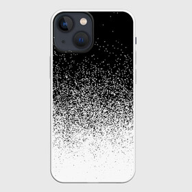 Чехол для iPhone 13 mini с принтом BLACK AND WHITE ABSTRACTION ,  |  | Тематика изображения на принте: abstraction | black | white | абстракция | белое | брызги | краска. | черное