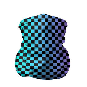 Бандана-труба 3D с принтом Checkerboard Color  , 100% полиэстер, ткань с особыми свойствами — Activecool | плотность 150‒180 г/м2; хорошо тянется, но сохраняет форму | checkerboard | gradient | бойчик | в клетку | в клеточку | градиент | клетка | музыка | орнамент | френдзона | шахматная доска | шашки