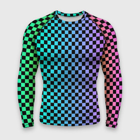 Мужской рашгард 3D с принтом Checkerboard Color ,  |  | checkerboard | gradient | бойчик | в клетку | в клеточку | градиент | клетка | музыка | орнамент | френдзона | шахматная доска | шашки