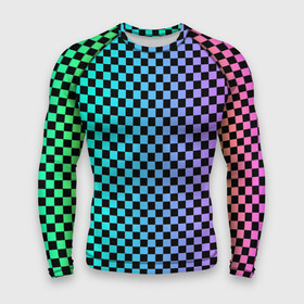 Мужской рашгард 3D с принтом Checkerboard Color ,  |  | Тематика изображения на принте: checkerboard | gradient | бойчик | в клетку | в клеточку | градиент | клетка | музыка | орнамент | френдзона | шахматная доска | шашки