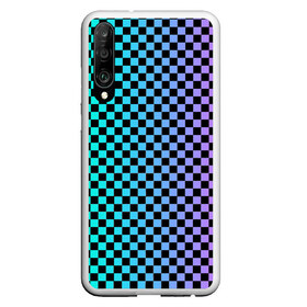 Чехол для Honor P30 с принтом Checkerboard Color , Силикон | Область печати: задняя сторона чехла, без боковых панелей | Тематика изображения на принте: checkerboard | gradient | бойчик | в клетку | в клеточку | градиент | клетка | музыка | орнамент | френдзона | шахматная доска | шашки