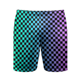 Мужские шорты 3D спортивные с принтом Checkerboard Color ,  |  | checkerboard | gradient | бойчик | в клетку | в клеточку | градиент | клетка | музыка | орнамент | френдзона | шахматная доска | шашки