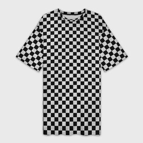 Платье-футболка 3D с принтом Checkerboard Color ,  |  | checkerboard | gradient | бойчик | в клетку | в клеточку | градиент | клетка | музыка | орнамент | френдзона | шахматная доска | шашки