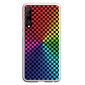 Чехол для Honor P30 с принтом Checkerboard Color , Силикон | Область печати: задняя сторона чехла, без боковых панелей | Тематика изображения на принте: checkerboard | gradient | бойчик | в клетку | в клеточку | градиент | клетка | музыка | орнамент | френдзона | шахматная доска | шашки