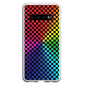 Чехол для Samsung Galaxy S10 с принтом Checkerboard Color , Силикон | Область печати: задняя сторона чехла, без боковых панелей | Тематика изображения на принте: checkerboard | gradient | бойчик | в клетку | в клеточку | градиент | клетка | музыка | орнамент | френдзона | шахматная доска | шашки