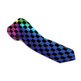 Галстук 3D с принтом Checkerboard Color , 100% полиэстер | Длина 148 см; Плотность 150-180 г/м2 | Тематика изображения на принте: checkerboard | gradient | бойчик | в клетку | в клеточку | градиент | клетка | музыка | орнамент | френдзона | шахматная доска | шашки