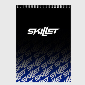 Скетчбук с принтом SKILLET , 100% бумага
 | 48 листов, плотность листов — 100 г/м2, плотность картонной обложки — 250 г/м2. Листы скреплены сверху удобной пружинной спиралью | Тематика изображения на принте: skillet