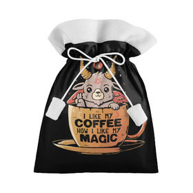 Подарочный 3D мешок с принтом How I Like My Coffee , 100% полиэстер | Размер: 29*39 см | coffee | diy | espresso | how | like | lol | my | как | кофе | лол | мой | монстрик | рога | сделай сам | сказка | эспрессо