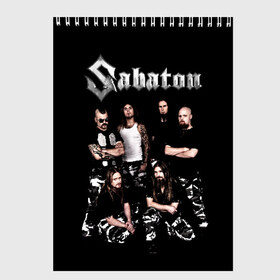 Скетчбук с принтом Sabaton , 100% бумага
 | 48 листов, плотность листов — 100 г/м2, плотность картонной обложки — 250 г/м2. Листы скреплены сверху удобной пружинной спиралью | heavy metal | heroes | sabaton | the great war | the last stand | группы | метал | музыка | сабатон | хэви метал