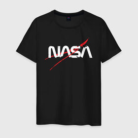 Мужская футболка хлопок с принтом Nasa (двусторонняя) , 100% хлопок | прямой крой, круглый вырез горловины, длина до линии бедер, слегка спущенное плечо. | nasa | space | космос | наса | насса