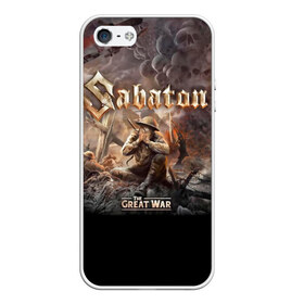 Чехол для iPhone 5/5S матовый с принтом Sabaton , Силикон | Область печати: задняя сторона чехла, без боковых панелей | battle metal | primo victoria | sabaton | the art of war | the great war | группа | йоаким броден | латный ботинок | метал | пауэр | рыцарские доспехи | сабатон | собатон | хэви