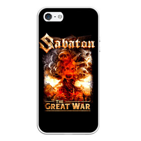 Чехол для iPhone 5/5S матовый с принтом Sabaton , Силикон | Область печати: задняя сторона чехла, без боковых панелей | battle metal | primo victoria | sabaton | the art of war | the great war | группа | йоаким броден | латный ботинок | метал | пауэр | рыцарские доспехи | сабатон | собатон | хэви