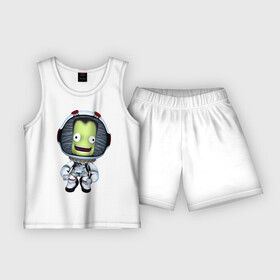 Детская пижама с шортами хлопок с принтом Кербанафт (+ лого на спине) ,  |  | kerbal | ksp | nasa | program | space | кербала | корабль | космическая | космос | наса | планеты | полёты | программа | ракета | симулятор
