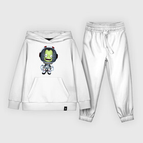 Детский костюм хлопок (с толстовкой) с принтом Кербанафт (+ лого на спине) ,  |  | kerbal | ksp | nasa | program | space | кербала | корабль | космическая | космос | наса | планеты | полёты | программа | ракета | симулятор