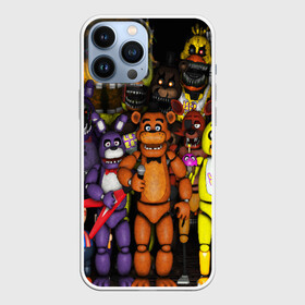 Чехол для iPhone 13 Pro Max с принтом FIVE NIGHTS AT FREDDYS ,  |  | 5 ночей с фредди | animation | bonnie | chica | five nights at freddys | fnaf | foxy | freddy | funny | horror | rdgsf19 | scary | бонни | майк | пять | ужас | фнаф | фокси | фредди | чика | шмидт