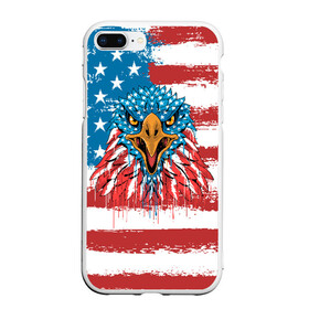 Чехол для iPhone 7Plus/8 Plus матовый с принтом American Eagle , Силикон | Область печати: задняя сторона чехла, без боковых панелей | america | amerika | bird | eagle | flag | usa | америка | американский | орел | птица | соединенные | сша | флаг | штаты