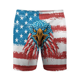 Мужские шорты спортивные с принтом American Eagle ,  |  | america | amerika | bird | eagle | flag | usa | америка | американский | орел | птица | соединенные | сша | флаг | штаты