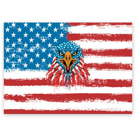 Поздравительная открытка с принтом American Eagle , 100% бумага | плотность бумаги 280 г/м2, матовая, на обратной стороне линовка и место для марки
 | america | amerika | bird | eagle | flag | usa | америка | американский | орел | птица | соединенные | сша | флаг | штаты