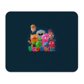 Коврик для мышки прямоугольный с принтом UglyDolls. Куклы с характером , натуральный каучук | размер 230 х 185 мм; запечатка лицевой стороны | Тематика изображения на принте: and sebaster dog | babo | lucky beth | moxie | ox | wedge | бабо | вэйдж | зубастер дог | игрушки | келли эсбёри | мокси | окс | плюшевые | роберт родригес | счастливчик бэт